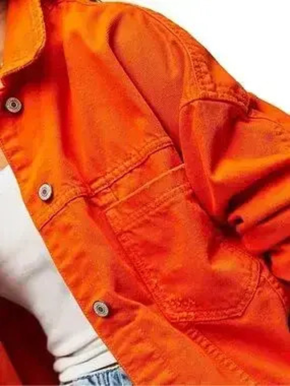 Button Up Long Sleeve Denim Jacket - Picture 2 of 4
